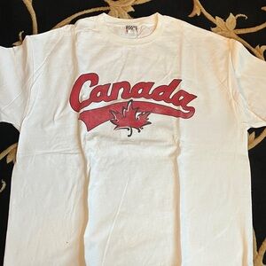 Vintage 1990s Roots Classic White and Red Canada Tee in perfect  shape